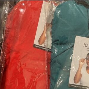 Classic Hairbrella packable rain hat red/crimson New!